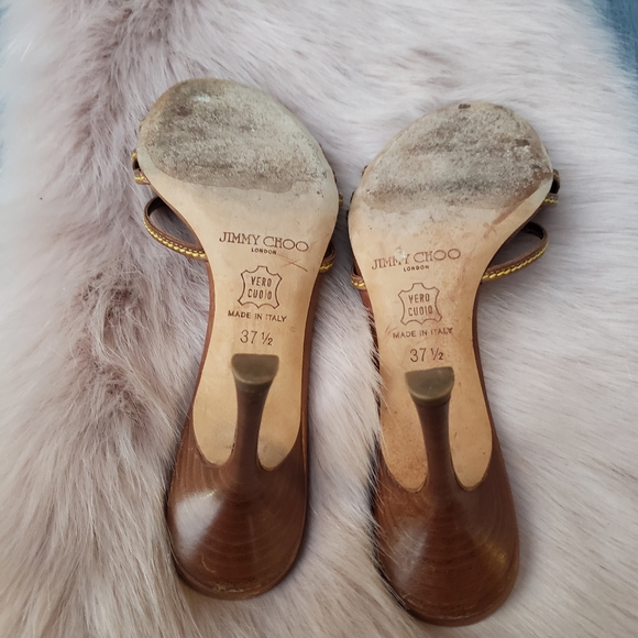 Jimmy Choo Devise Brown Sandals, size 7.5, - Picture 3 of 5